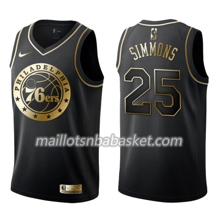 Maillot Homme Philadelphia 76ers Ben Simmons 25 Nike Noir Gold Edition Swingman Maillot Homme Philadelphia 76ers Ben Simmons 25 Nike Noir Gold Edition Swingman
